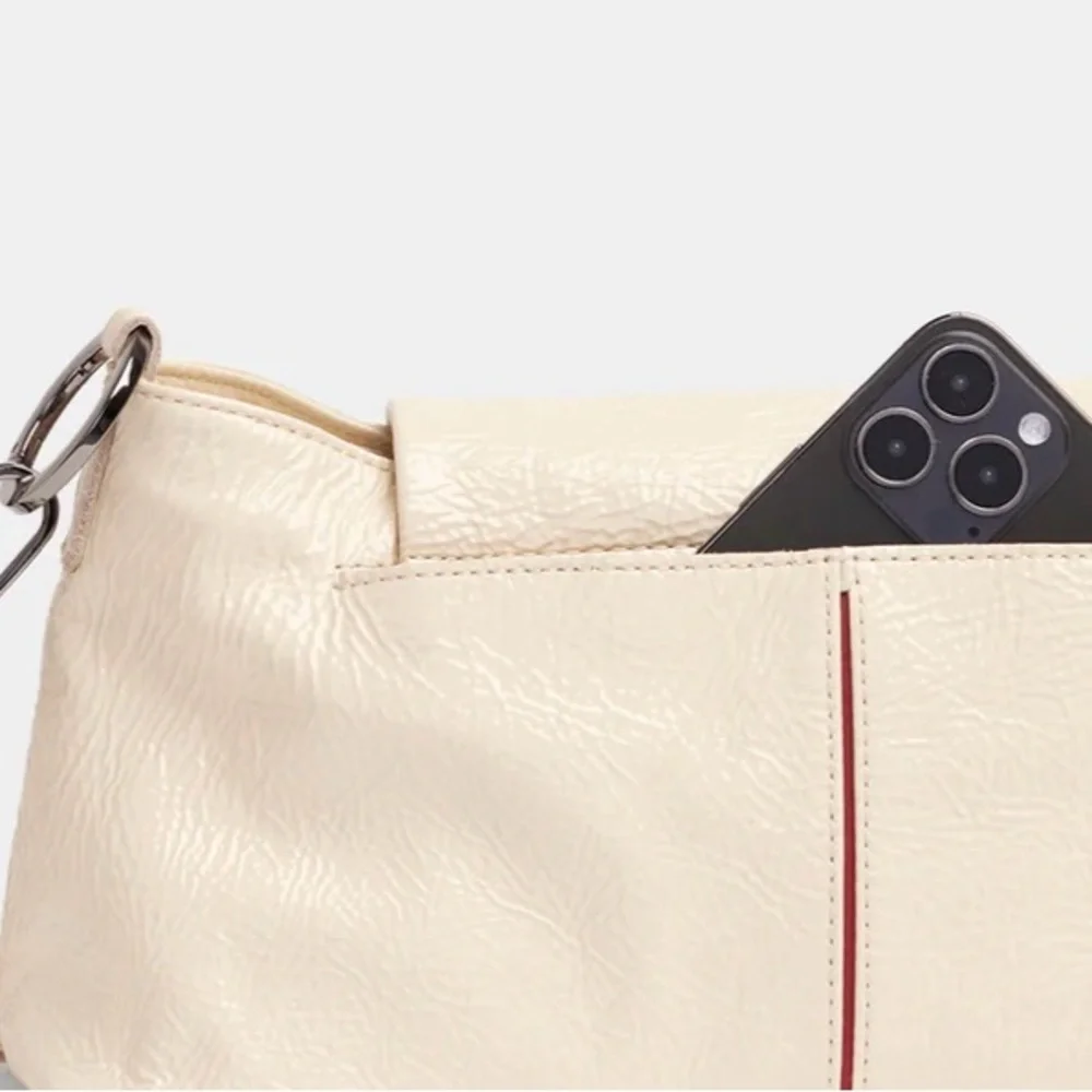 🆕✨ HAMMITT VIP Baguette Alabaster Glaze Patent Leather Shoulder Crossbody Bag - Picture 10 of 11